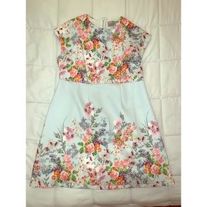 Floral Baby Blue Maternity Dress